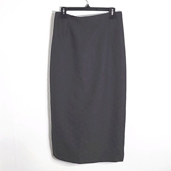 Gray Straight Midi-Skirt, Size 14 - Picture 1 of 6